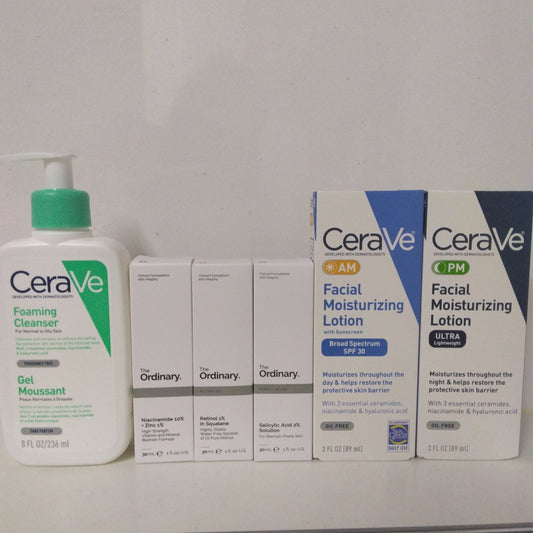 ACNE Treatment for AM/PM Set. Skin Care to maintain young Skin.